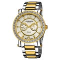Akribos XXIV Men's Stainless Steel Swiss Day/ Date Diamond Watch