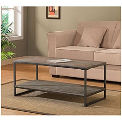 Low Price Elements Grey/Brown Coffee Table with Shelf