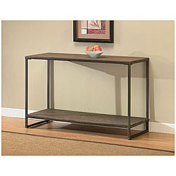 Compare Price Elements Grey Sofa Table with Shelf