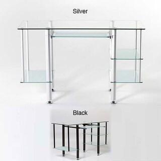 Glass 'Sabra' Computer Desk