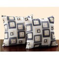 ETHAN HOME Square Print 18-inch Throw Pillows (Set of 2)