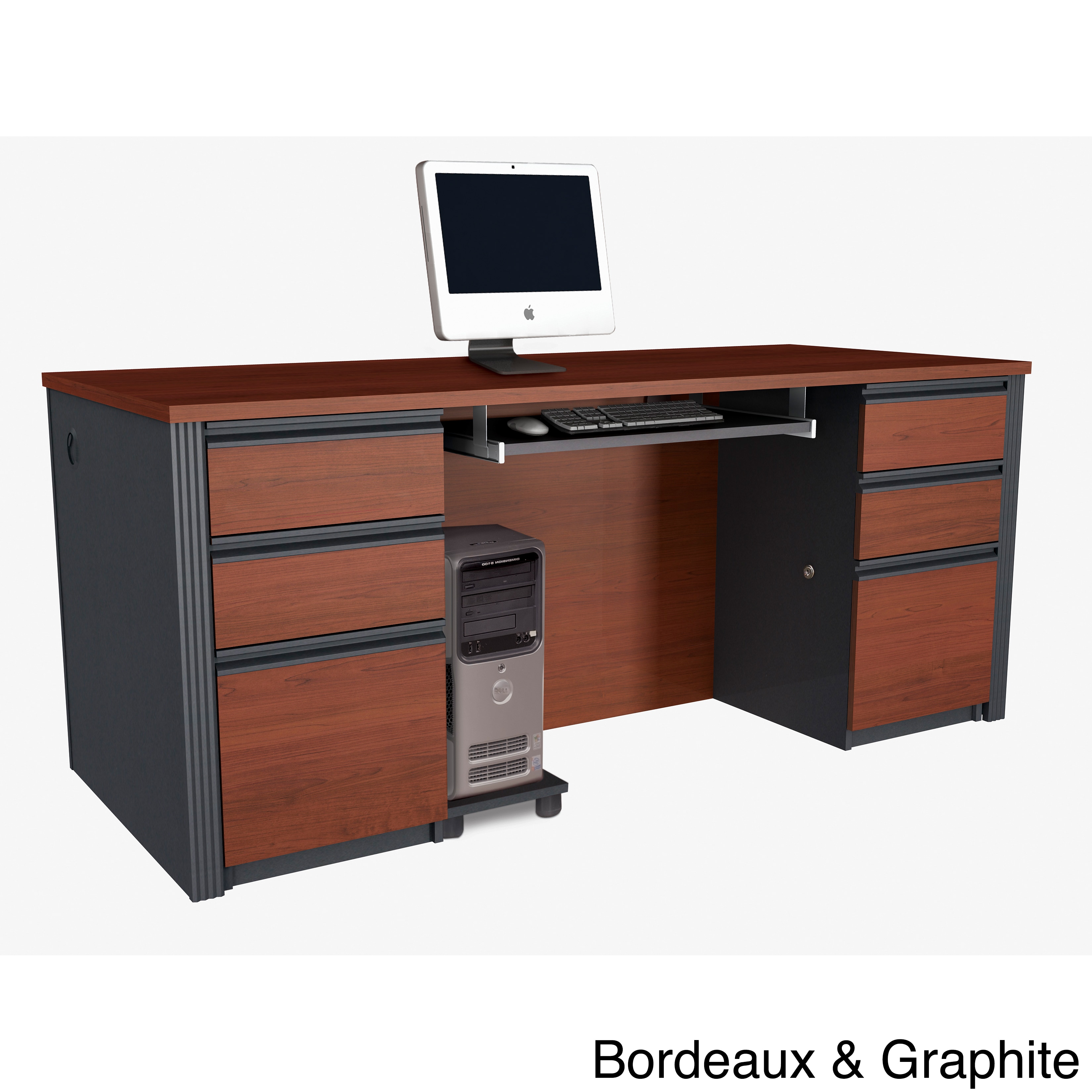 Bestar Prestige Double Pedestal Desk - Overstock Shopping - The Best ...