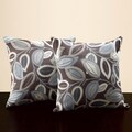 ETHAN HOME Leaves 18-inch Throw Pillows (Set of 2)
