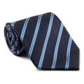 Platinum Ties Men's Striped Blue 'Ocean Party' Tie