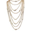 Isabella Collection Gold Overlay Cubic Zirconia 100-inch Endless Necklace