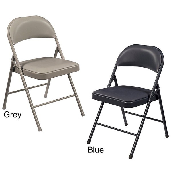 NPS Commercialine Vinyl Padded Folding Chair Pack of 4  13059313 