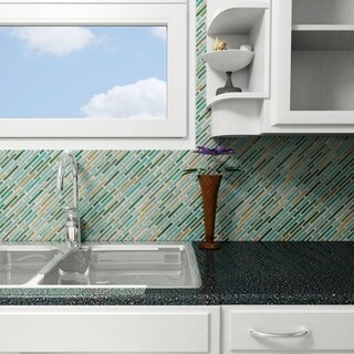 SomerTile 10.75x12.75-in Samoan Brick .5x3.5-in Springfield Porcelain Mosaic (Pack of 10)