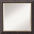 Tuscan Dark Brown Rustic Square Wall Mirror
