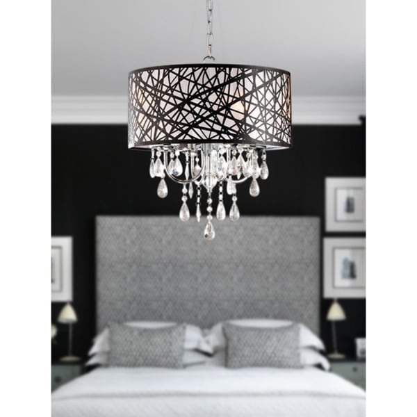 Indoor 4-light Chrome Antique Bronze Chandelier - 13066392 - Overstock ...