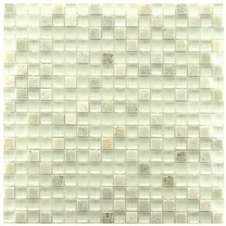 (>_<)  SomerTile 12x12-in Reflections Mini 5/8-in Ming Glass/Stone Mosaic Tile (Pack of 10)