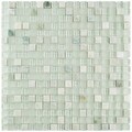 SomerTile 12x12-in Reflections Mini 5/8-in Ming Glass/Stone Mosaic Tile (Pack of 10)