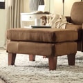 ETHAN HOME Uptown Mocha Microfiber Modern Ottoman