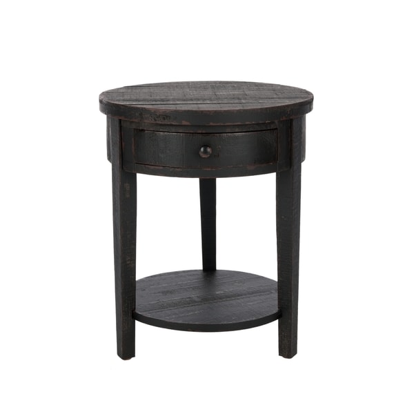 Safavieh Doris Black Round End Table - 13070227 - Overstock.com