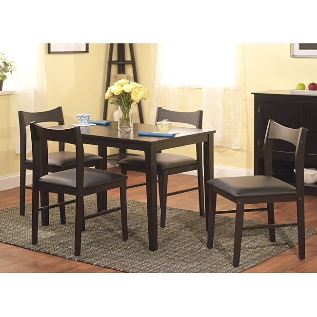 Simple Living Wesley 5-piece Black Dining Set - Overstock Shopping