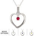 10k Gold Birthstone Heart Necklace