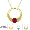 10k Gold Birthstone Circle Necklace