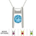 10k Gold Birthstone Ladder Necklace