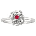 10k Gold Birthstone Designer Love Knot Ring