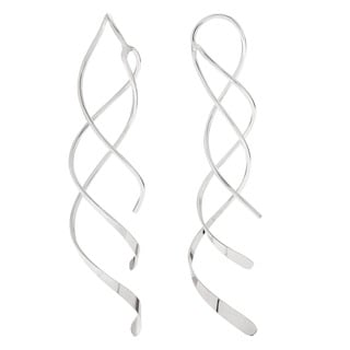 Tressa Sterling Silver Spiral Dangle Earrings