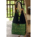 Cotton 'Thai Emerald' Sling Tote Bag (Thailand)