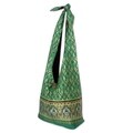 Cotton 'Royal Thai Emerald' Sling Tote Bag (Thailand)