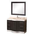 Design Element Tuscany Single Sink Beige Stone Bathroom Vanity- with faucet