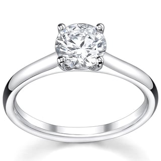Diamond solitaire engagement rings white gold