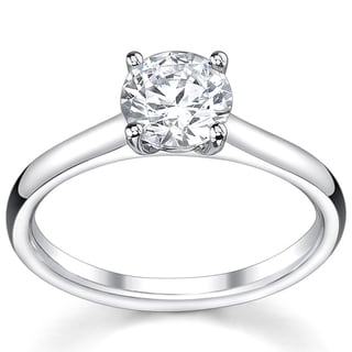 14k White Gold 1ct TDW Diamond Solitaire Engagement Ring (I, VS2)