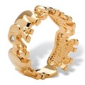 Ultimate CZ 14k Gold Overlay Cubic Zirconia Elephant Ring