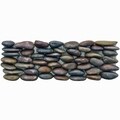 SomerTile 4x12-in Riverbed Horizon Red Natural Stone Mosaic Tile (Pack of 12)