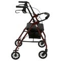Drive Aluminum Fold Up/ Removable Back Support and Padded Seat Rollator