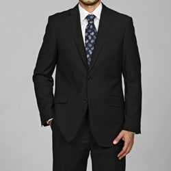 Men's Slim-Fit Black 2-Button Single-Breasted Suit-Image