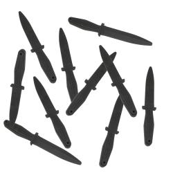 Ronin Gear Black Rubber Training Daggers (Pack of 10)-Image