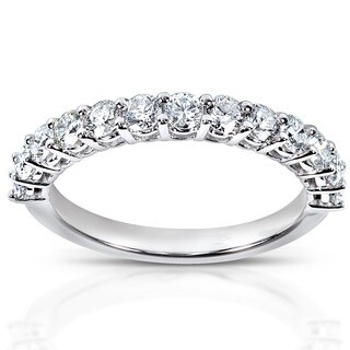 Annello 14k White Gold 3/4ct TDW Diamond Wedding Band (H-I, I1-I2)