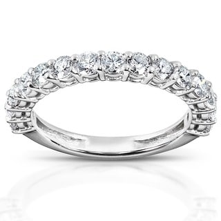 Annello 14k White Gold 1ct TDW Diamond Wedding Band (H-I, I1-I2)