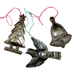 Buy Cheap Set of 3 Recycled Oil Drum Holiday Ornaments (Haiti)