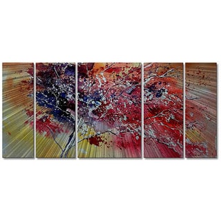 ( ._.) Pol Ledent 'Colors of the Tree' 5-panel Metal Wall Art