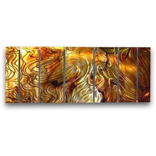 See Reviews Ash Carl 'Golden Harmony' 7-piece Metal Art Set
