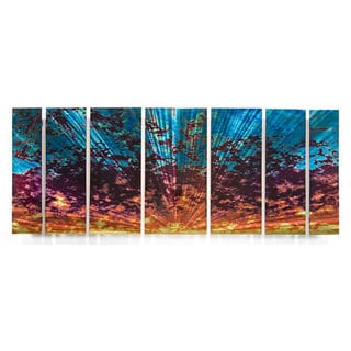 Compare Price Ash Carl 'Cloudy Sunset' 7-piece Metal Wall Art Set