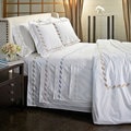 Scroll Embroidery 300 Thread Count Cotton Percale Sheet Set