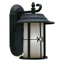 Antique Black Finish 1-light Outdoor Wall Light