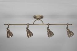 Bronze-finish 4-light Flush Rail Ceiling Fixture