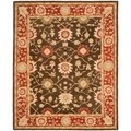 Handmade Kerman Olive/ Rust Wool Rug (9'6 x 13'6)