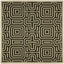 Great Prices Safavieh Indoor/ Outdoor Matrix Sand/ Black Rug (7'10 Square)