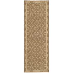 ---> Safavieh Indoor/ Outdoor Dark Beige/ Beige Rug (2'7x 8'2)
