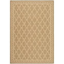 Hot Deal Safavieh Indoor/ Outdoor Dark Beige/ Beige Rug (4' x 5'7)