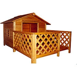 (^_-) The Manor Wooden Dog House