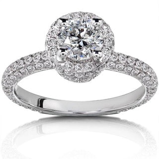 Cheap engagement rings in white gold