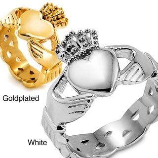 Stainless Steel Men's Celtic Eternity Claddagh Ring