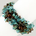 Zafrina Turquoise Cafe Beaded Bracelet (Guatemala)